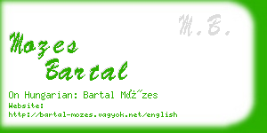 mozes bartal business card
